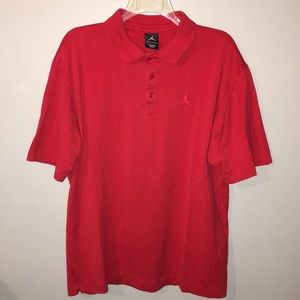 JORDAN Cherry Red Polo. Sz M